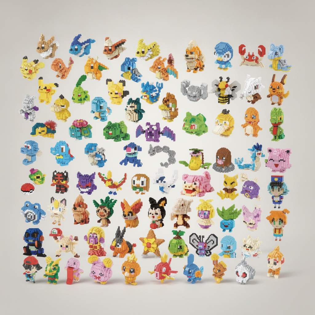 Pokémon Micro-Brick Building Set — Character Range | GoPokeShop
