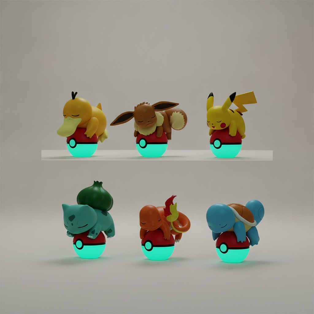 charmander pikachu pokemon night light