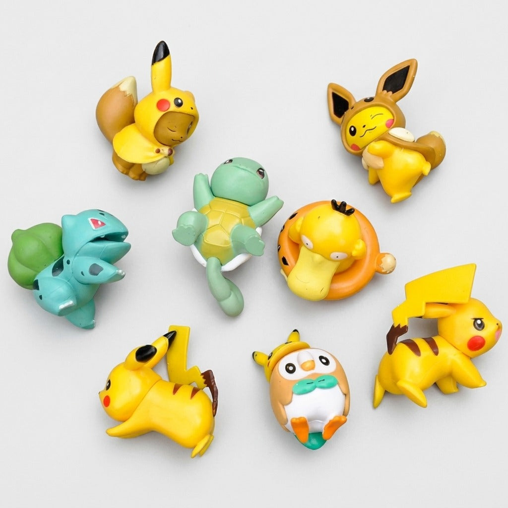 Pikachu, Psyduck & Friends — Pokémon Mini Figures (8-piece set)