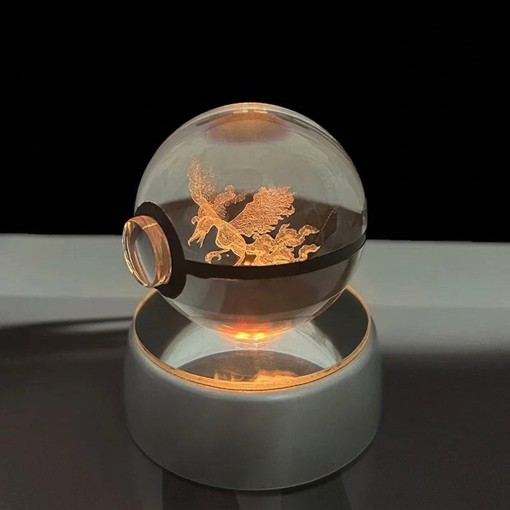 Pokémon crystal ball night light — Moltres