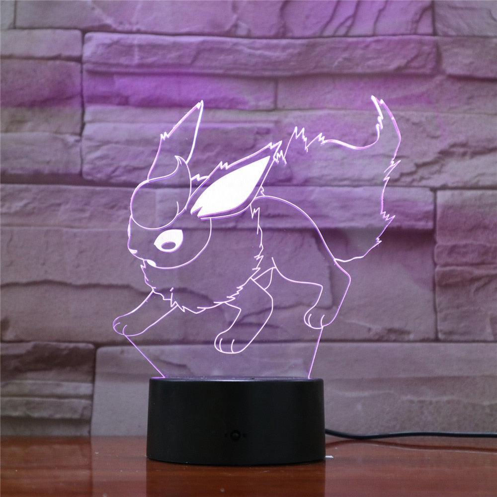 Flareon Pokémon 3D Lamp - 5 Colors