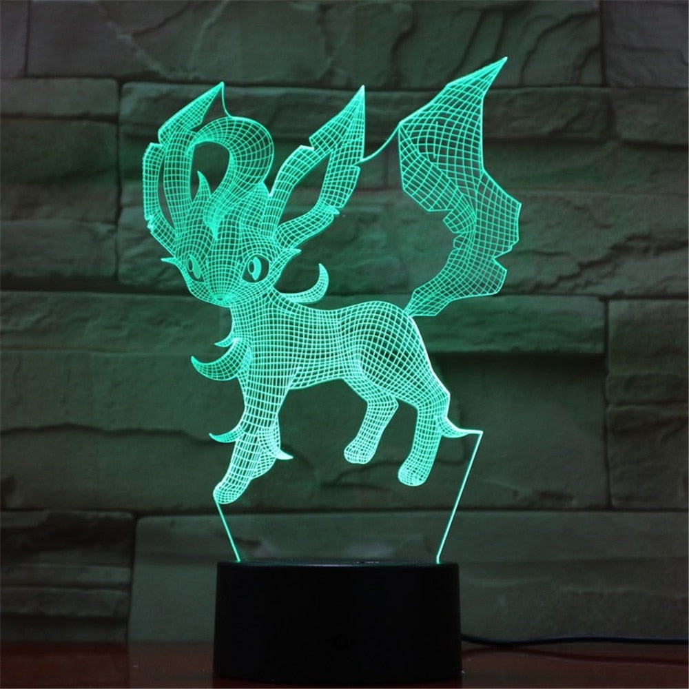 Leafeon Pokémon 3D Lamp - 5 Colors