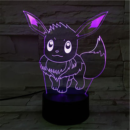 Eevee Pokémon 3D Lamp - 5 Colors