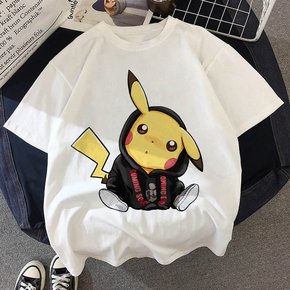 Pikachu in Hoodie Flannel T-Shirt