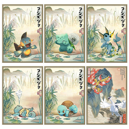 Squirtle Drinking Water Poster