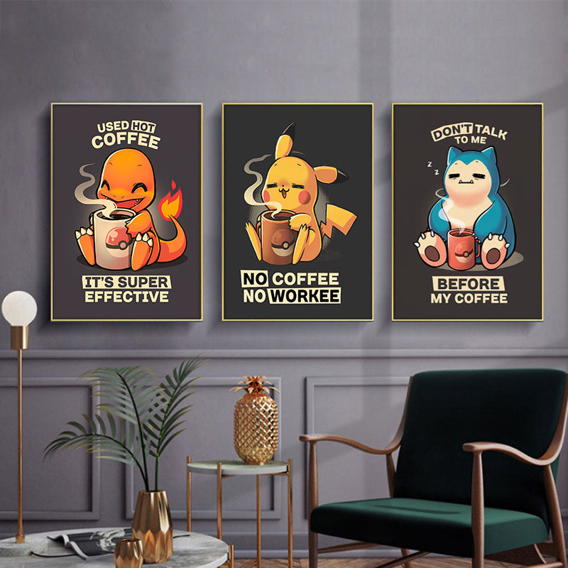 Pikachu Coffee Poster