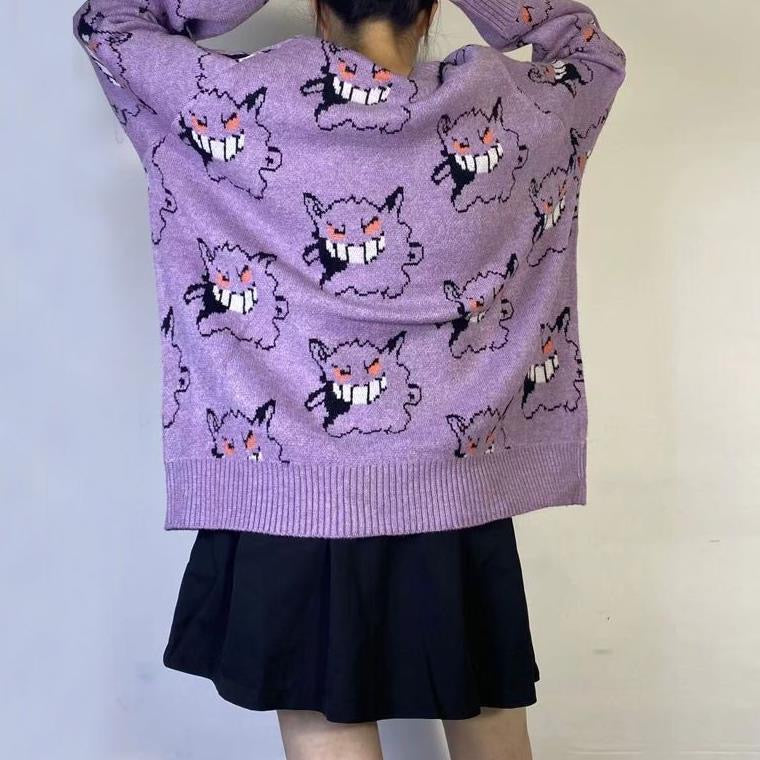 Gengar Pokemon Oversized Harajuku Sweatshirt