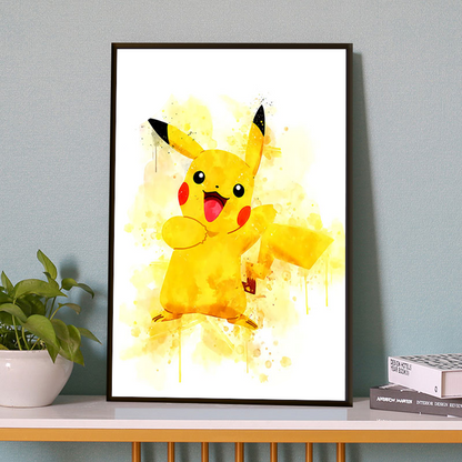 Pikachu Watercolor Poster